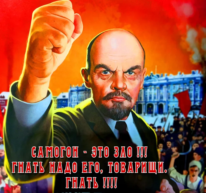 Double meaning - My, the USSR, Picture with text, Poster, Lenin, Moonshine