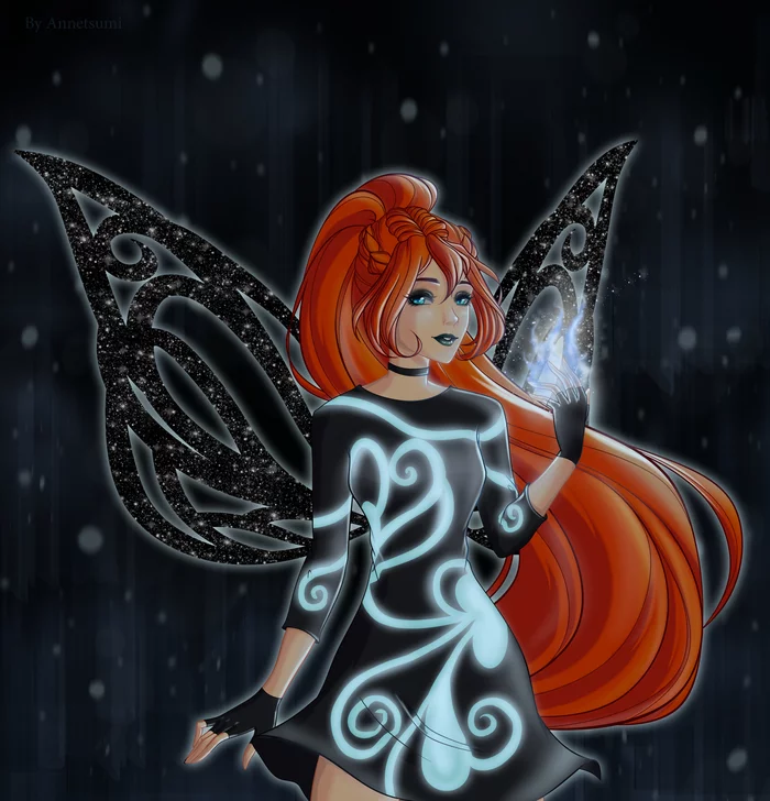 Bloom - My, Winx, Fairy, Art, Digital drawing, Painting, Easy Paint Tool SAI, SAI, Cartoons, Animated series, Fantasy