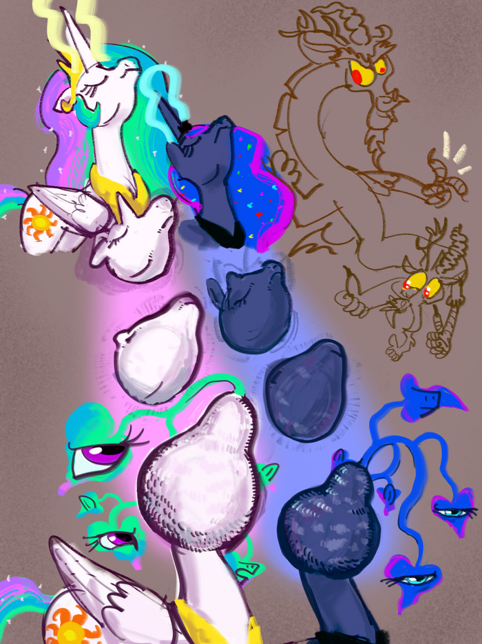 - ,   . - ,   ? My Little Pony, MLP Discord, Princess Luna, Princess Celestia, Ja0822ck, Ponyart