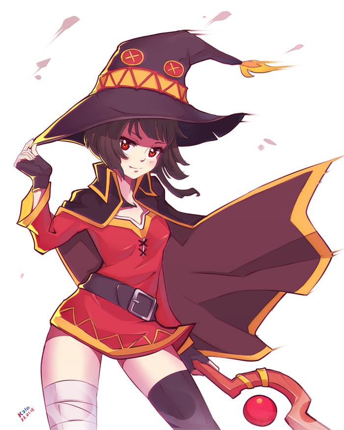 Megumin , Anime Art, , , Konosuba, Megumin, 