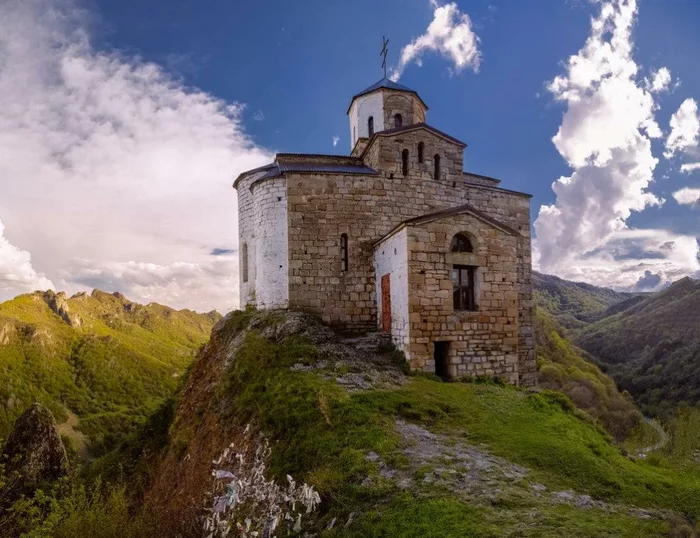 Shoaninsky Temple, Karachay-Cherkess Republic - The photo, Travels, Nature, Karachay-Cherkessia, The mountains, Sky, Clouds