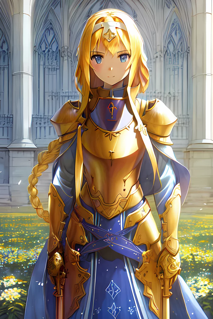 Alice Schuberg - Anime Art, Аниме, Sword Art Online, Sword Art Online: Alicization, Novelai, Длиннопост