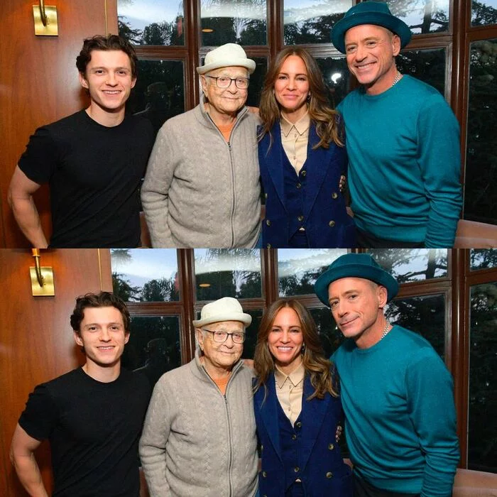 Tom Holland and the family of Robert Downey Jr. at a special screening of the documentary The Elder - Serials, Show, Person, Tom Holland, Actors and actresses