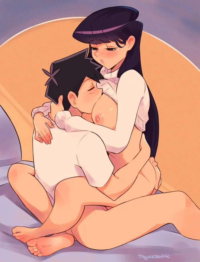 Легальное опошление Коми-сан - NSFW, Squeezable, Komi-San wa Comyushou desu, Shouko Komi, Аниме, Anime Art, Рисованная эротика, Сиськи, Ножки, Секс, Длиннопост