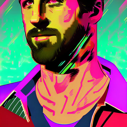 Ryan Gosling in hotline miami - My, Drive, Ryan Gosling, Hotline miami, Hotline miami 2, Нейронные сети, Retrowave, 2D, Longpost