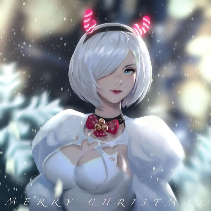 Xmas 2B , Anime Art, , Nier Automata, Yorha unit no 2 type B, Zeronis, 