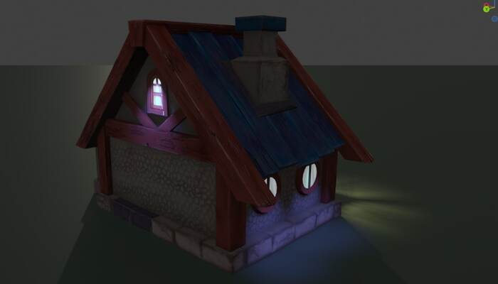 .  Blender.  -  Blender, 3D , House, Mesh, 