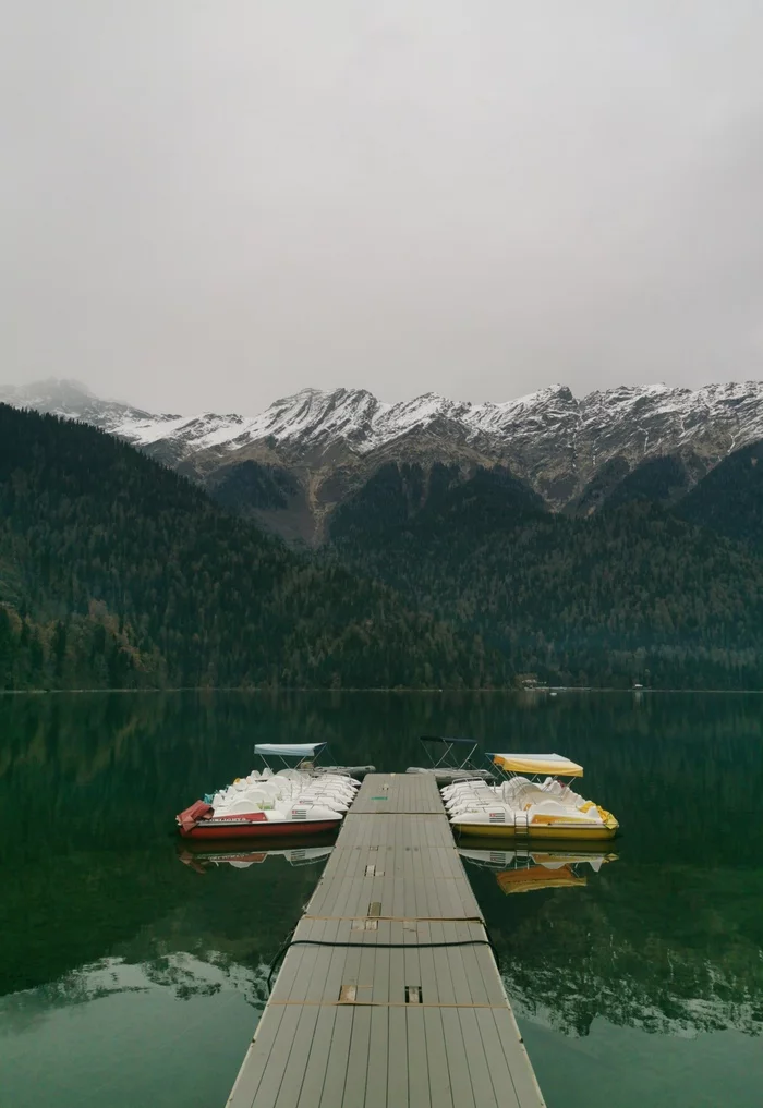 Lake Ritsa in December - My, Abkhazia, Ritsa, The mountains, The photo, Lake