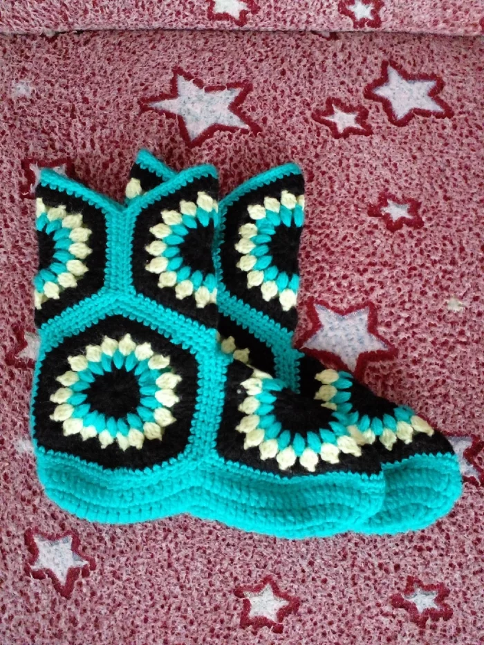 KNITTED SHOES - My, Boots, Crochet, Longpost