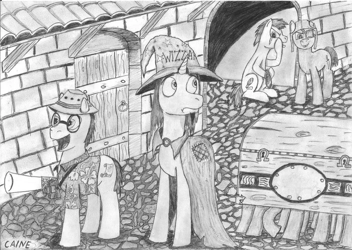 Magician and Tourist - My little pony, Ponification, Flat world, Rinswind, Two-flower