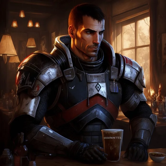 Mass Effect in the Middle Ages - Midjourney, Нейронные сети, Art, Characters (edit), Mass effect, Fantasy, Dungeons & dragons, Role-playing games, Longpost