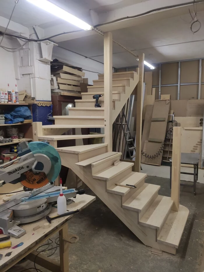 The stairs are her mother, damn it! - My, Stairs, Carpenter, Pine, And so it will do