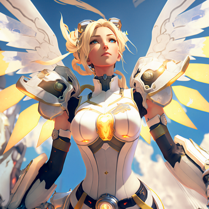 Overwatch Midjourney,  , Overwatch, Blizzard, Mercy,  , , ,  