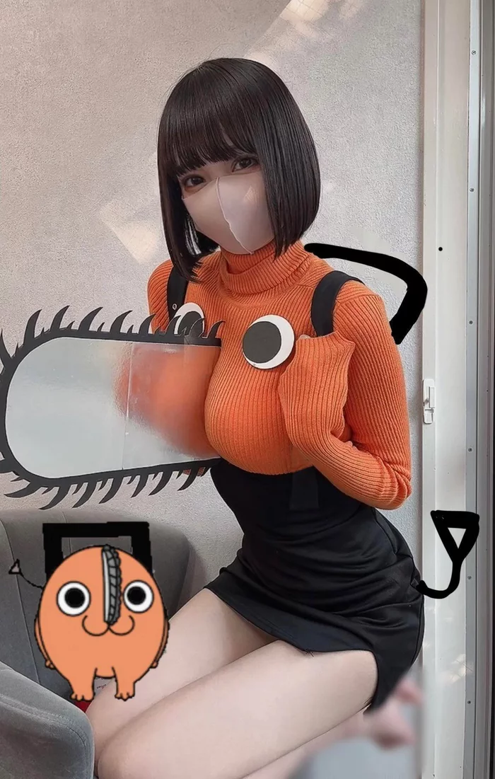 Pochita - Anime, Chainsaw man, Pochita, Cosplay, Girls