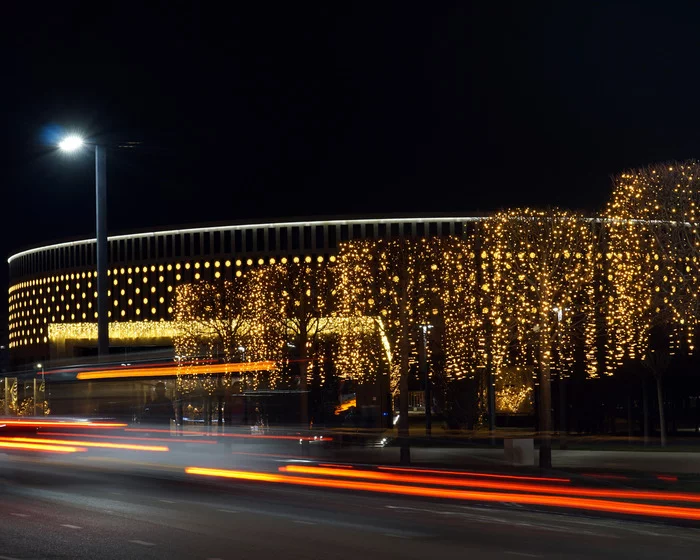 Новогодний стадион - Моё, Стадион Краснодар, Парк Краснодар, Парк Галицкого, Фотография, Ночной город