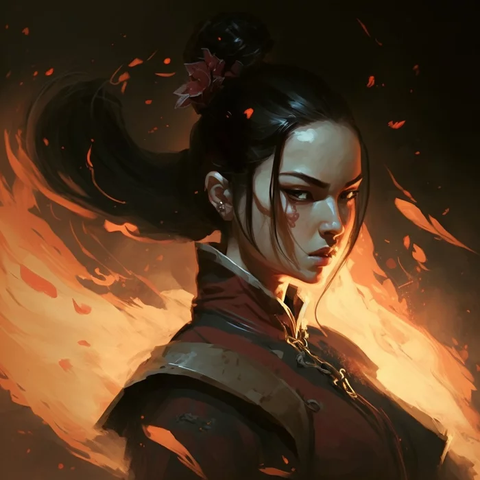 Azula, Midjourney - Avatar: The Legend of Aang, Art, Girls, Нейронные сети, Azula, Neural network art