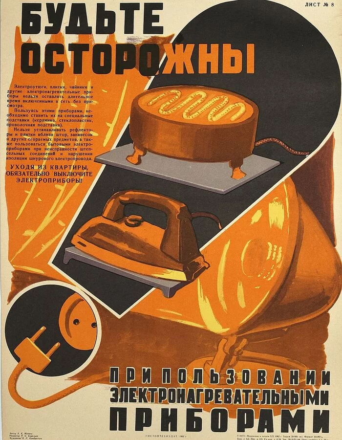 Soviet posters. Fire safety. Part 2 - Poster, Soviet posters, Fire safety, Longpost