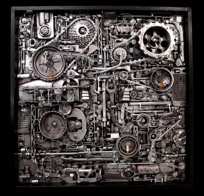 Biomechanics in the works of Jude Turner - Sculpture, Steampunk, Creative, Live, Mechanism, Design, Scull, Artist, Longpost
