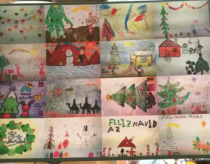 The correct location of the Christmas tree in space - My, Children, School, Kindergarten, Competition, Children's drawings