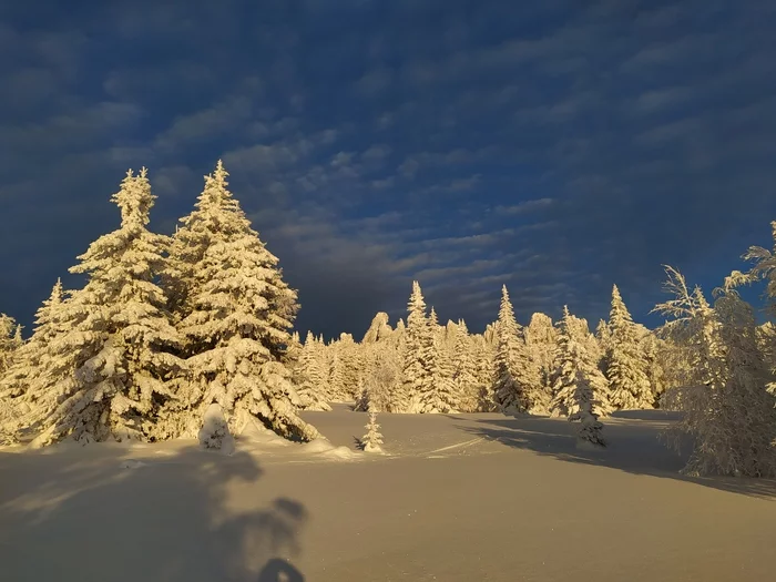 winter fairy tale - My, beauty, Winter, Mobile photography, The mountains, Bashkortostan