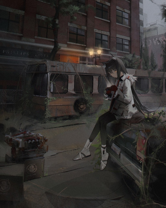 Arknights operators , Arknights, Anime Art, Texas (Arknights), Schwarz, Frostleaf, Sussuro, Eunectes, Exusiai, ,  , 