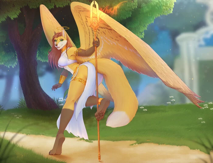 Angel - NSFW, Furry, Anthro, Art, Yiff, Furotica, Furry fox, Dafka