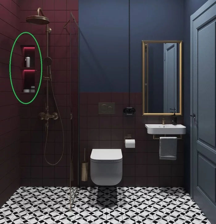 Куда поставить шампуни в ванной? Дизайн, Интерьер, Идея, Квартира, Длиннопост