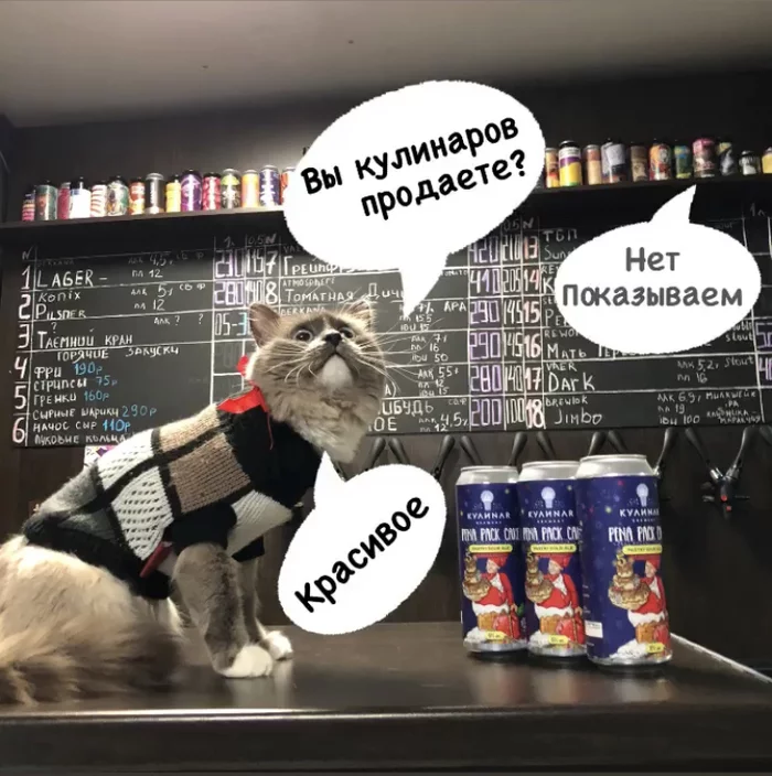 Birgiki love cats too - My, Beer, Craft beer, cat, Yekaterinburg, Picture with text