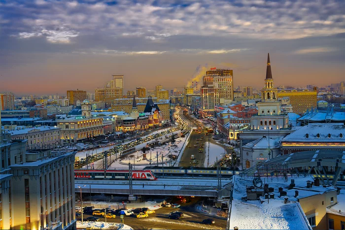 Shortest day, longest night - My, The photo, Unusual, Moscow, City lights, Sunset, Night
