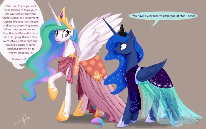 Бал - My Little Pony, Princess Celestia, Princess Luna, Silfoe