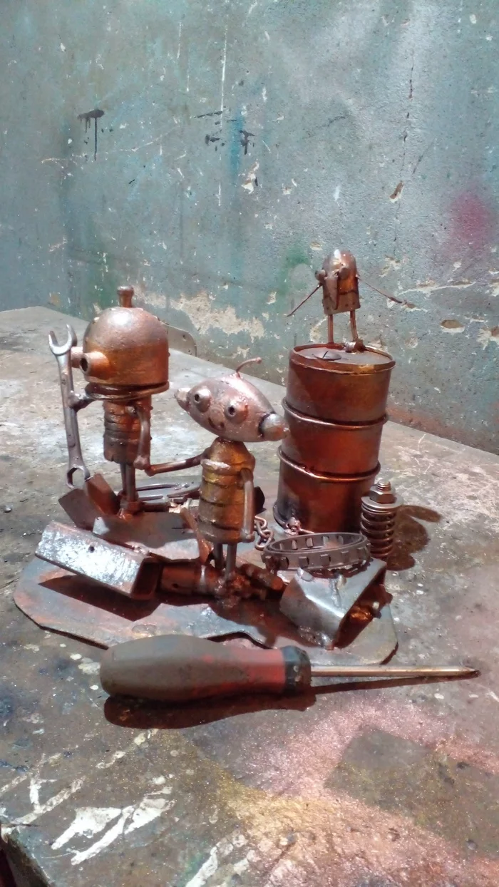 Sculpture piggy bank on the game Machinarium - My, With your own hands, Homemade, Welding, Machinarium, Longpost, Needlework with process