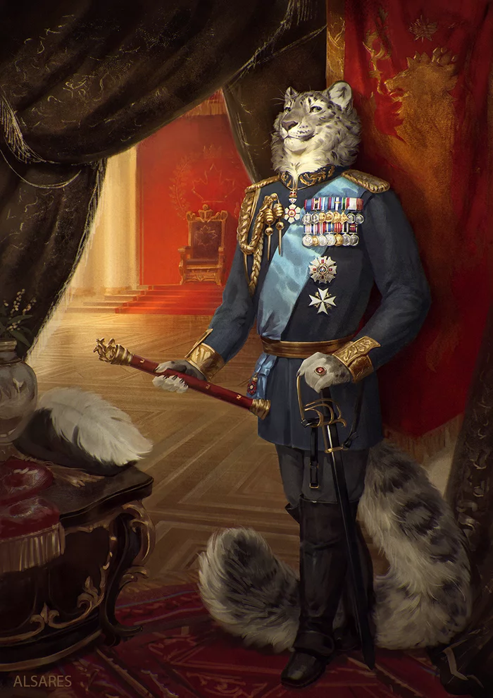 Marshal - Furry, Furry art, Furry cat, Alsares