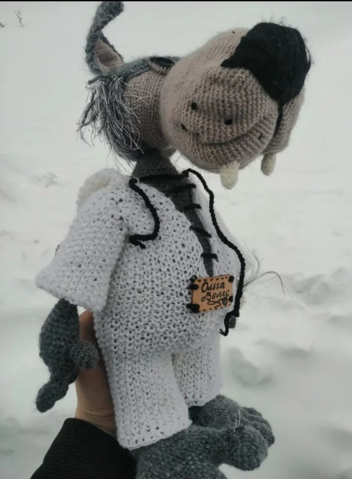 My wolf in sheep's clothing - My, Toys, Knitted toys, Wolf, Knitting, Longpost