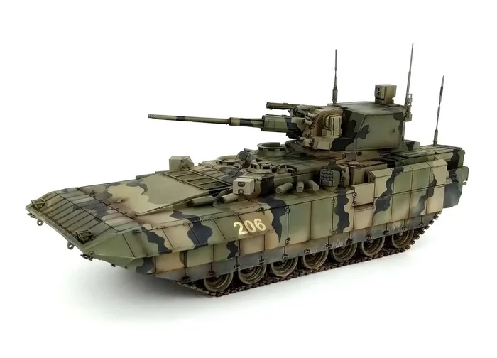 Russian heavy infantry fighting vehicle T-15 Armata with the module Dagger - The photo, Modeling, Scale model, Armata, Longpost