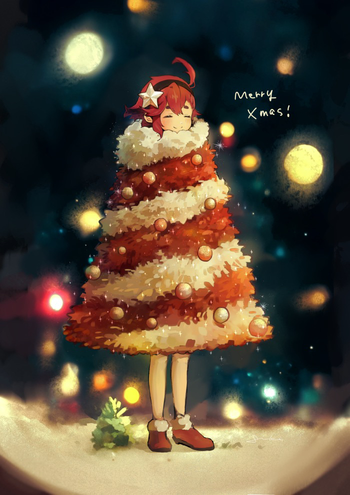 Merry Christmas - Аниме, Anime Art, Mobile Suit Gundam, Suletta Mercury, Рождество