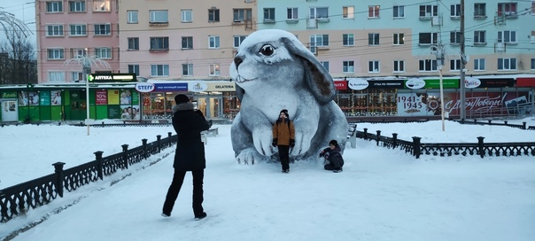 Zaya - Monchegorsk, Snow figures, New Year, beauty, Longpost