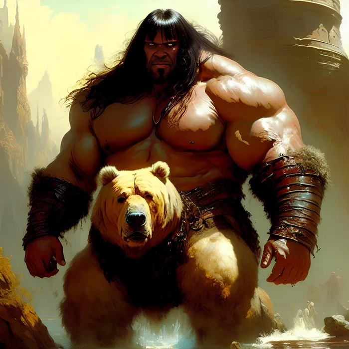 Adventures of Conan the Barbarian in the AI ??World - My, Нейронные сети, Images, Conan the Barbarian, Longpost, Neural network art