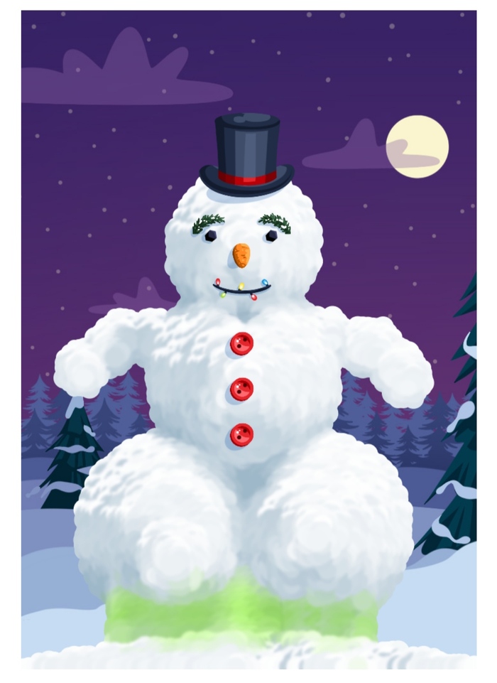 Мой снеговик)