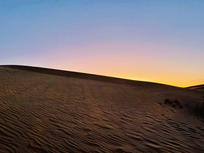 Evening in the desert of Rub al-Khali - My, Mobile photography, The photo, Desert, Evening, UAE