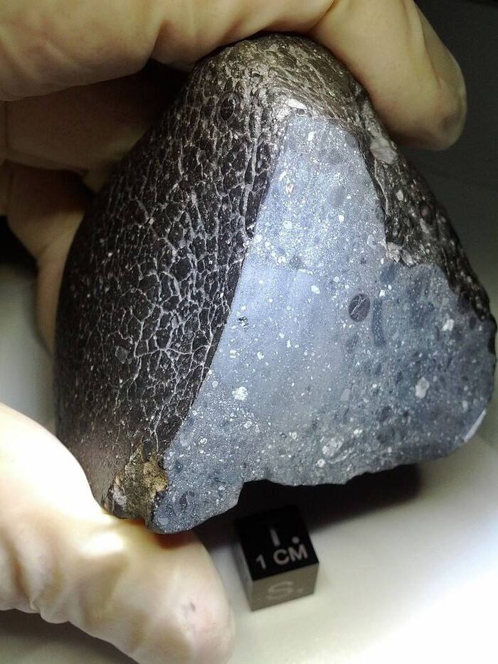 The meteorite NWA 7034 has a second, more poetic name: Black Beauty - Universe, Planet, Astronomy, Milky Way, Galaxy, Astrophoto, Space, Stars, Meteorite, Planet Earth