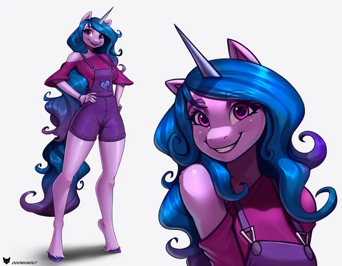 bright smile - My little pony, PonyArt, Anthro, MLP g5, Izzy Moonbow, Doomxwolf