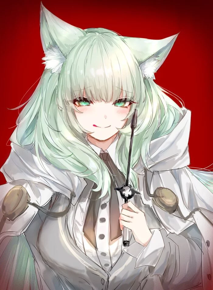 Harmonie - Аниме, Anime Art, Arknights, Harmonie, Animal Ears