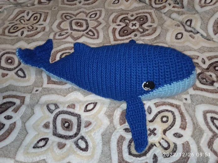 When everyone is knitting hares, a whale contacted me - My, Crochet, Amigurumi, Knitted toys, Toys