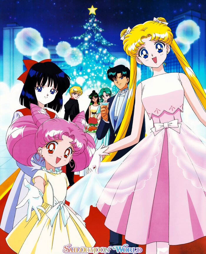   !!! Sailor Moon, Sailor chibi Moon, Sailor Saturn, Sailor Pluto, Sailor uranus, Sailor neptune, , Anime Art