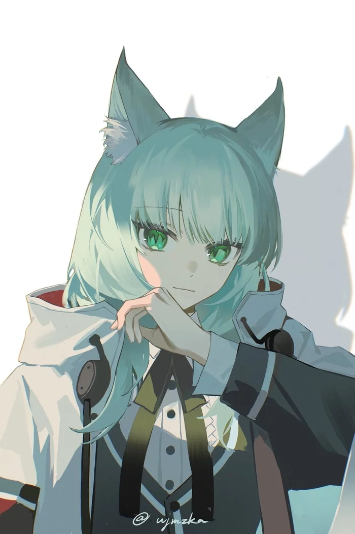 Harmonie - Аниме, Anime Art, Arknights, Harmonie, Animal Ears