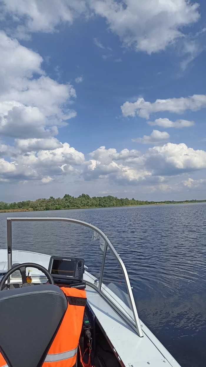 Summer - My, Summer, A boat, Sky, Clouds