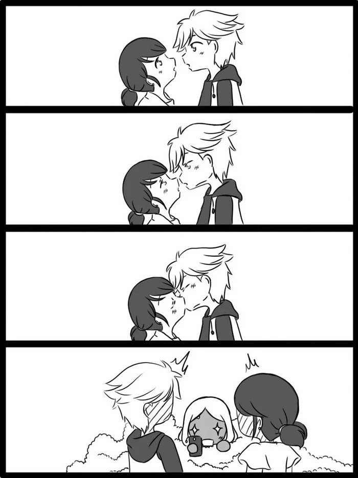 First Kiss // Comic Ladybug and Super Cat - Comics, cat, Lady Bug and Super Cat, First kiss, Surveillance