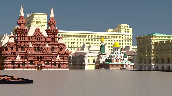 Moscow in Minecraft. Results of the year - My, Moscow, Minecraft, Computer games, Town, Russia, Video game, the Red Square, RSFSR, the USSR, Role-playing games, 3D graphics, Longpost