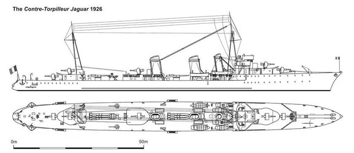 Fast and dangerous testing grounds for new technologies. French Jaguar-class destroyers - Ship, Facts, Military equipment, Story, Longpost