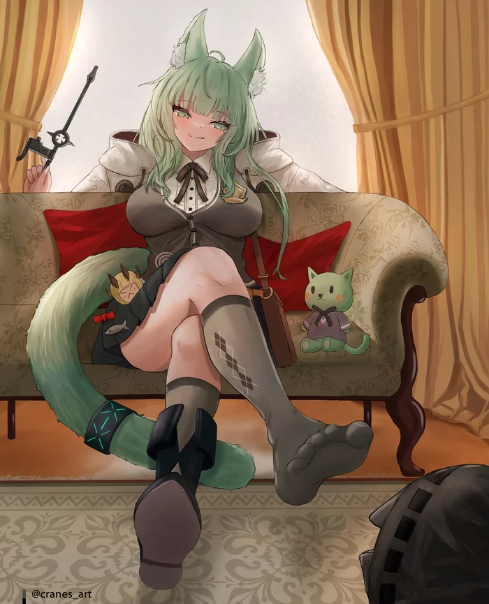 Harmonie - Аниме, Anime Art, Arknights, Harmonie, Animal Ears, Doctor (Arknights)